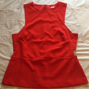 Red Peplum Top